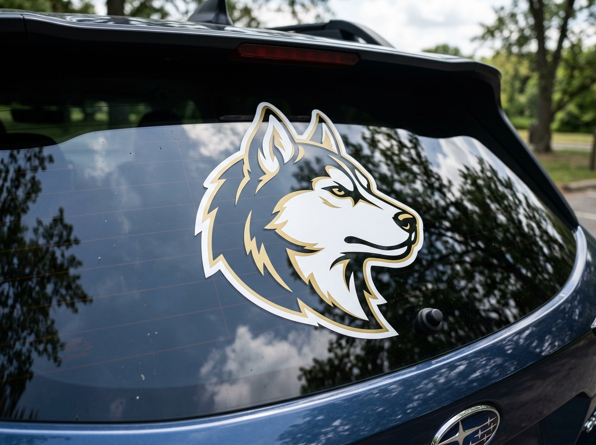 Weatherproof Vinyl Husky Car Decal
