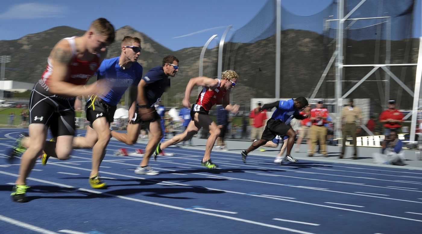 Sprinters explode out of their stance